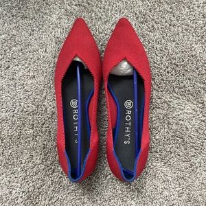 Chili Red Pointed Toe Rothy’s